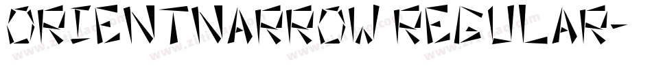 OrientNarrow Regular字体转换